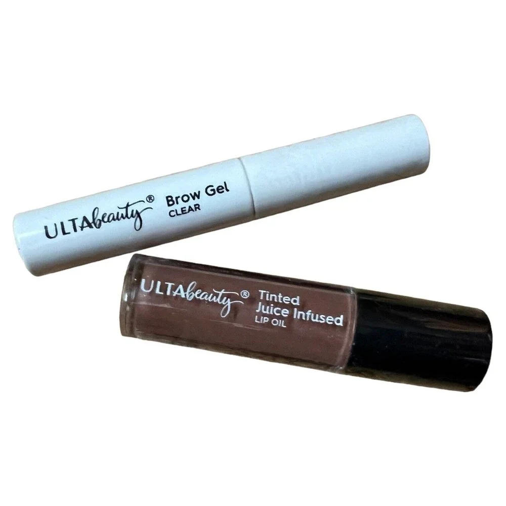 Ulta Beauty Tinted Juice Infused Lip Oil & Clear Brow Gel Travel Size Mini NEW